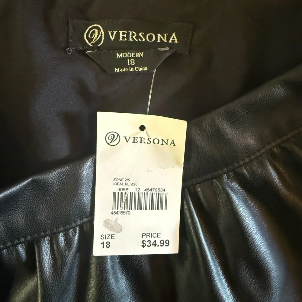 Versona Women’s Skirt Size 18’ Polyurethane, Stylish, New with Tags